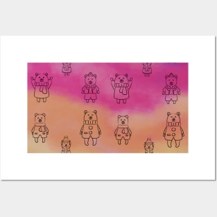 cute bears Posters and Art